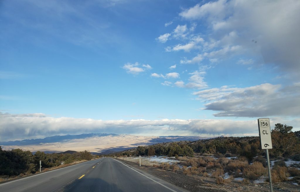 Scenic view of the Mojave Desert coming down from Mt. Charleston