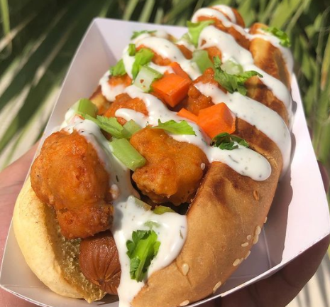 Phyto's Vegan Eats 'Just Wingin' It' hot dog, also to be served at the Hot Wing Challenge