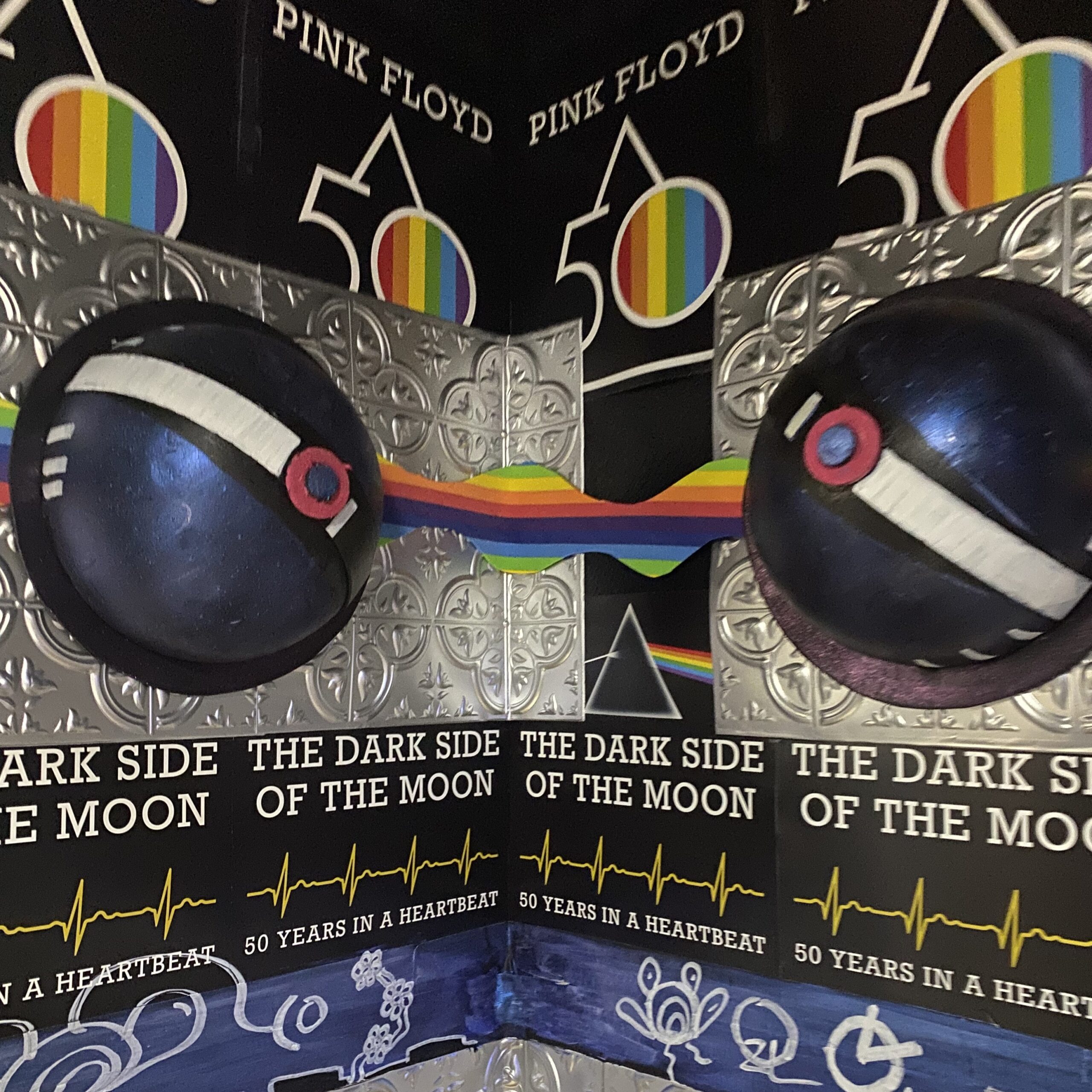 Artwork inspired by the CSN Planetarium show honoring 'Dark Side of the Moon.' Photo by: Oscar Benitez.